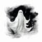 Hand-Drawn Halloween Ghost Ephemeral Artistry