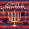 Hand drawn Happy Hanukkah greeting card