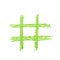 Hand drawn hashtag symbol isolated