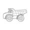 Hand drawn of Haul mining truck vector illustration