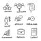 Hand drawn Head Hunting Related Vector Line Icons. Contains such Icons as Candidate, CV, Card Index, Outsource and more. doodle