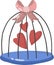 Hand Drawn heart cage illustration