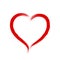 Hand drawn heart icon, trendy heart isolated useful for greeting card, Valentine`s day and web site - vector