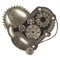 Hand Drawn Heart Steampunk Element in Sepia.