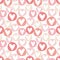 Hand Drawn Hearts Seamless Pattern