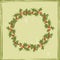 Hand drawn holly twigs vector wreath