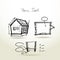 Hand drawn House plan sketch project for your
