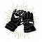 Hand drawn icon with a textured working gloves vector illustration