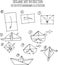 Hand drawn illustration of ship origami