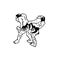 Hand drawn illustration of sumo man wrestlers fight on white background