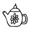 Hand Drawn Illustration Teapot Chamomile