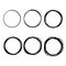 Hand drawn ink line circles or scribble circles vector collection. Circular doodle sketch scribbles or round frames isolated on