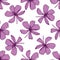 Hand drawn jasmine floral vector seamless pattern background. Illustrative pencil flower heads, blossom, petals. Purple