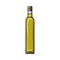 Hand drawn labelled closed bottle of olive oil