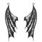 Hand-drawn leather wings of demon.