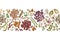 Hand drawn legumes seamless border