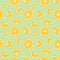 Hand drawn lemon slice seamless pattern cute yellow illustartion rich of vitamin C fruit