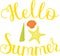 Hand drawn lettering Hello Summe