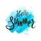 Hand drawn lettering Hello summer