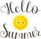 Hand drawn lettering Hello Summer