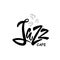 Hand drawn lettering jazz cafe