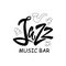 Hand drawn lettering jazz music bar
