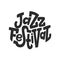 Hand drawn lettering logo jazz festival