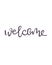 Hand drawn lettering welcome sticker. The inscription chill here and wherever with you. Perfect design for greeting cards, posters