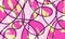 hand drawn line colorful pink ,violet , and soft pinkl color doodle abstract