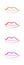 Hand Drawn Lips Icon Isolated