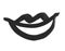 Hand drawn lips symbol. painted mouth icon.