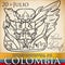Hand Drawn Llorentes Flower Vase Broken for Colombia Independence Day, Vector Illustration
