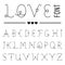 Hand drawn Love Font