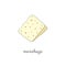 Hand drawn manchego cheese.