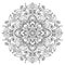 Hand drawn mandala vector illustration, isolated black lineart on white background