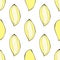 Hand drawn mango seamless vector pattern