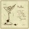 Hand drawn Martini cocktail