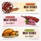 Hand Drawn Meat Horizontal Banners