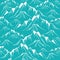 Hand drawn mountain seamless pattern. Landscape pattern.