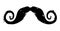 Hand drawn moustache icon. Mustache for barbershop. Vintage retro grunge style. Vector