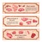 Hand Drawn Natural Meat Horizontal Banners