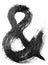 Hand drawn oil painting ampersand for your design