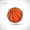 Hand Drawn Orange Basketball Ball