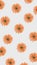 Hand drawn orange flower patterned mobile wallpaper