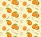 Hand drawn oranges seamless pattern.