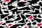 Hand drawn pattern texture repeating seamless black red and white spots. Paint smears. vector. Stylish fashion doodle