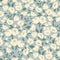 Hand-drawn pen brush textured flower and leaf illustration motif seamless repeat pattern