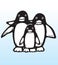 Hand drawn penguin family