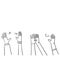 Hand drawn People raise hands up applause clapping for vote volunteer and cheering concept. Doodle vector design