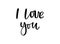 Hand drawn phrase I love you for social media, blog, vlog, web, banner, card, print. Lettering love you vector isolated